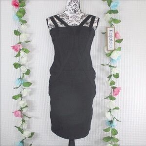 NEW LOOK Black Body con Dress NWOT Size Large